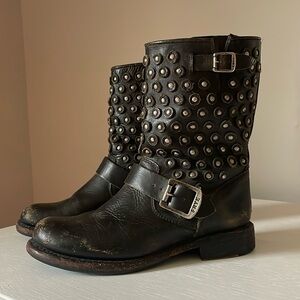 FRYE Studded Biker Boot
